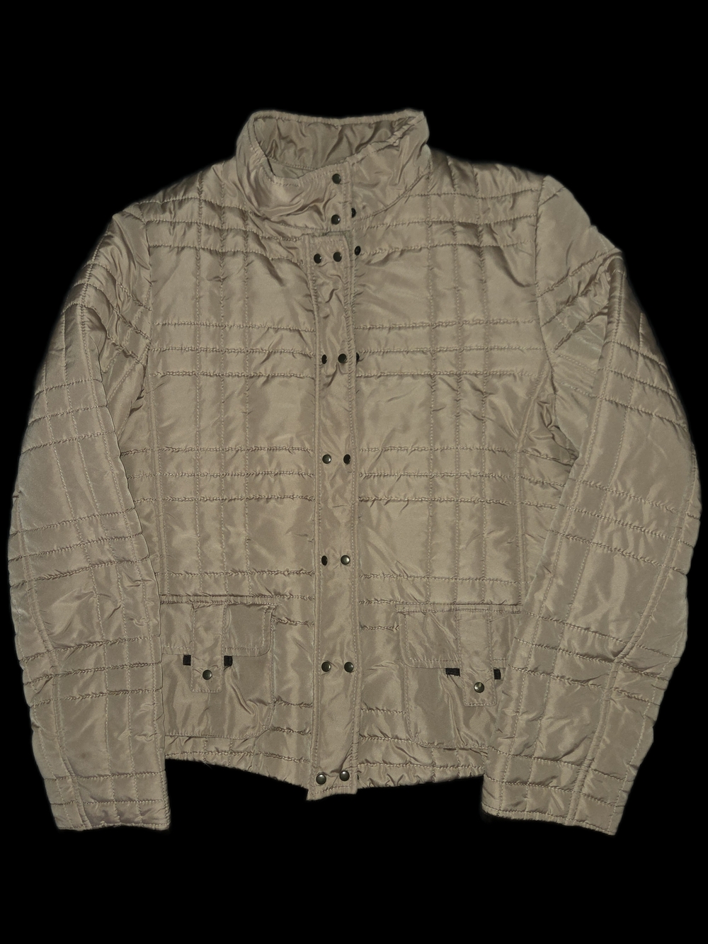 Merona quilted puffer jacket beige medium like new